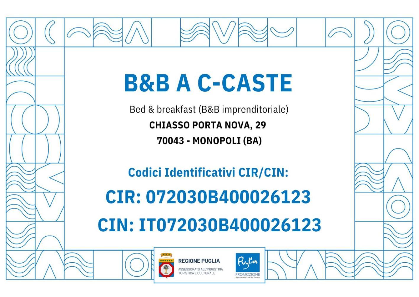 B&B A C-Caste Monopoli Exteriör bild